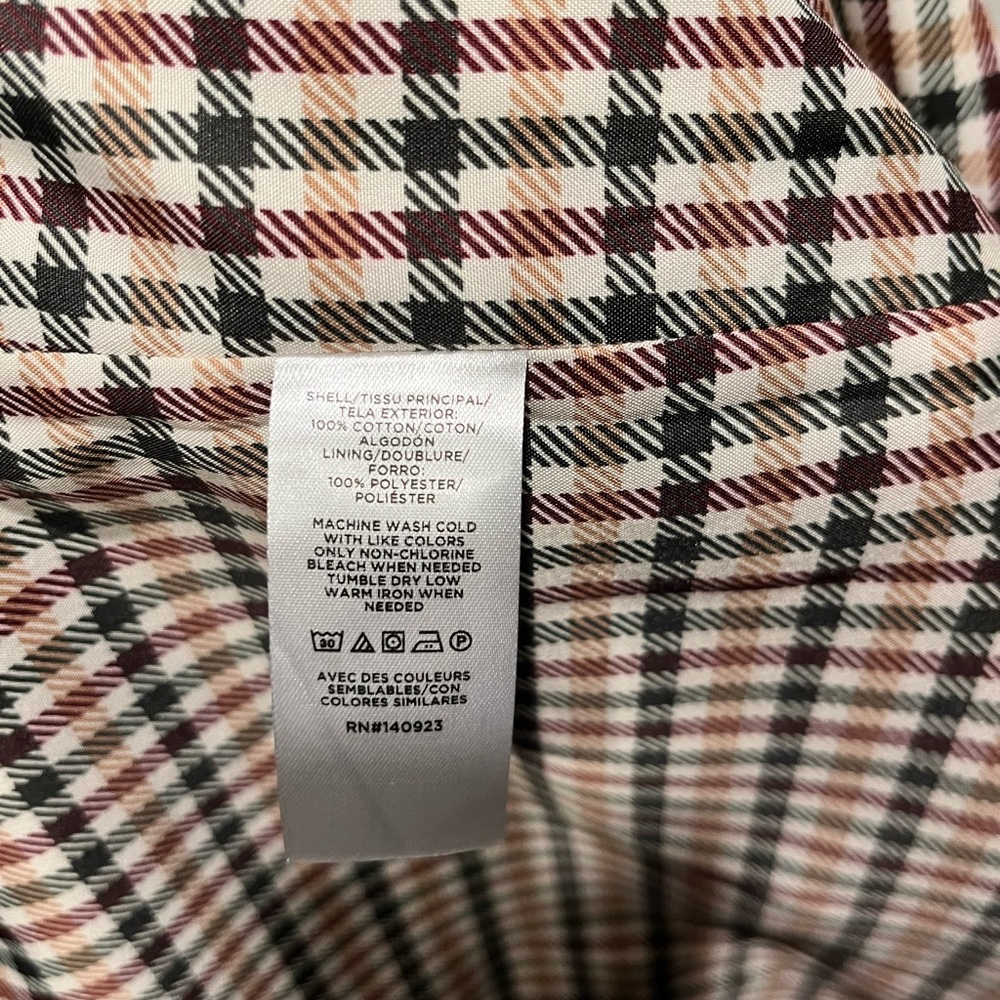 LOFT Olive Coat with Checkered Lining - image 3